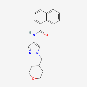 N-(1-((tetrahydro-2H-pyran-4-yl)methyl)-1H-pyrazol-4-yl)-1-naphthamide