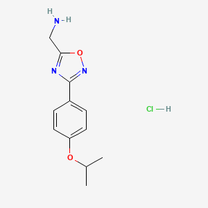 (3-(4-Isopropoxyphenyl)-1,2,4-oxadiazol-5-yl)methanamine hydrochloride