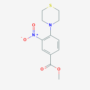 molecular formula C12H14N2O4S B2354095 methyl 3-nitro-4-(thiomorpholin-4-yl)benzoate CAS No. 900019-33-2