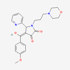 3-hydroxy-4-(4-methoxybenzoyl)-1-(3-morpholinopropyl)-5-(pyridin-2-yl)-1H-pyrrol-2(5H)-one
