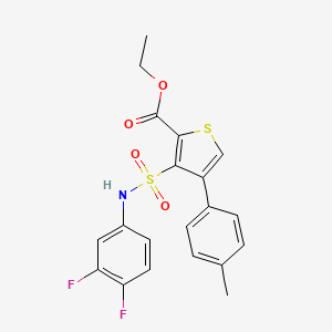Ethyl 3-[(3,4-difluorophenyl)sulfamoyl]-4-(4-methylphenyl)thiophene-2-carboxylate