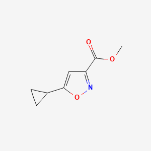 molecular formula C8H9NO3 B2354112 Methyl 5-cyclopropylisoxazole-3-carboxylate CAS No. 887360-91-0