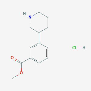 molecular formula C13H18ClNO2 B2354115 Methyl 3-(Piperidin-3-yl)Benzoate Hydrochloride CAS No. 343966-00-7; 79412-52-5