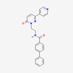 molecular formula C24H20N4O2 B2354117 N-(2-(6-oxo-3-(pyridin-4-yl)pyridazin-1(6H)-yl)ethyl)-[1,1'-biphenyl]-4-carboxamide CAS No. 1021108-55-3