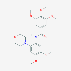 molecular formula C22H28N2O7 B235412 N-[4,5-dimethoxy-2-(morpholin-4-yl)phenyl]-3,4,5-trimethoxybenzamide 
