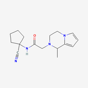 molecular formula C16H22N4O B2354141 N-(1-cyanocyclopentyl)-2-{1-methyl-1H,2H,3H,4H-pyrrolo[1,2-a]pyrazin-2-yl}acetamide CAS No. 1223207-77-9