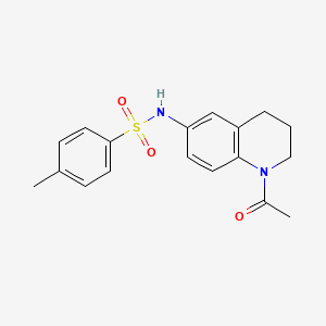 molecular formula C18H20N2O3S B2354148 N-(1-acetyl-3,4-dihydro-2H-quinolin-6-yl)-4-methylbenzenesulfonamide CAS No. 941915-83-9