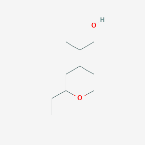 molecular formula C10H20O2 B2354156 2-(2-Ethyloxan-4-yl)propan-1-ol CAS No. 2248296-61-7