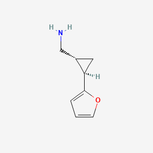 molecular formula C8H11NO B2354158 [(1R,2R)-2-(Furan-2-yl)cyclopropyl]methanamine CAS No. 1374509-46-2