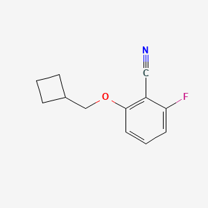 molecular formula C12H12FNO B2354166 2-(Cyclobutylmethoxy)-6-fluorobenzonitrile CAS No. 872180-52-4