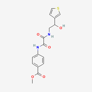 molecular formula C16H16N2O5S B2354179 Methyl 4-(2-((2-hydroxy-2-(thiophen-3-yl)ethyl)amino)-2-oxoacetamido)benzoate CAS No. 1251615-40-3