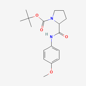 molecular formula C17H24N2O4 B2354191 Tert-butyl 2-[(4-methoxyphenyl)carbamoyl]pyrrolidine-1-carboxylate CAS No. 1093957-22-2