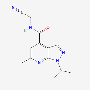 B2354199 N-(Cyanomethyl)-6-methyl-1-propan-2-ylpyrazolo[3,4-b]pyridine-4-carboxamide CAS No. 2248931-19-1