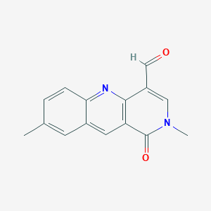 molecular formula C15H12N2O2 B2354200 2,8-Dimethyl-1-oxo-1,2-dihydrobenzo[b]-1,6-naphthyridine-4-carbaldehyde CAS No. 568554-54-1