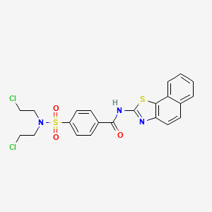 molecular formula C22H19Cl2N3O3S2 B2354201 N-benzo[g][1,3]benzothiazol-2-yl-4-[bis(2-chloroethyl)sulfamoyl]benzamide CAS No. 324541-17-5