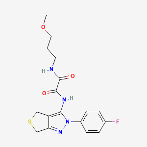 molecular formula C17H19FN4O3S B2354212 N'-[2-(4-fluorophenyl)-4,6-dihydrothieno[3,4-c]pyrazol-3-yl]-N-(3-methoxypropyl)oxamide CAS No. 899741-70-9