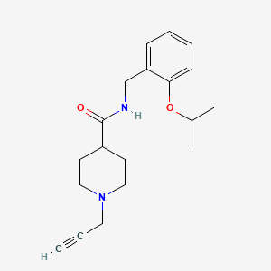 molecular formula C19H26N2O2 B2354216 1-(prop-2-yn-1-yl)-N-{[2-(propan-2-yloxy)phenyl]methyl}piperidine-4-carboxamide CAS No. 1252547-53-7