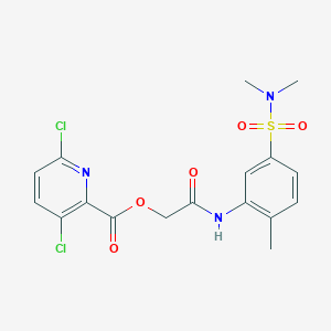 molecular formula C17H17Cl2N3O5S B2354224 [2-[5-(Dimethylsulfamoyl)-2-methylanilino]-2-oxoethyl] 3,6-dichloropyridine-2-carboxylate CAS No. 1090854-28-6
