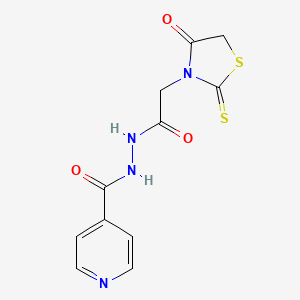 N'-(2-(4-oxo-2-thioxothiazolidin-3-yl)acetyl)isonicotinohydrazide