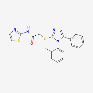 2-((5-phenyl-1-(o-tolyl)-1H-imidazol-2-yl)thio)-N-(thiazol-2-yl)acetamide