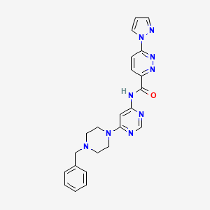 N-(6-(4-benzylpiperazin-1-yl)pyrimidin-4-yl)-6-(1H-pyrazol-1-yl)pyridazine-3-carboxamide