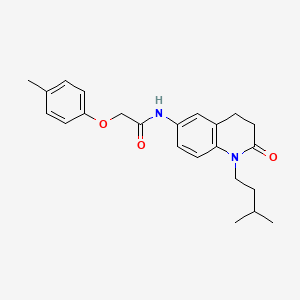 molecular formula C23H28N2O3 B2354242 N-(1-isopentyl-2-oxo-1,2,3,4-tetrahydroquinolin-6-yl)-2-(p-tolyloxy)acetamide CAS No. 941954-51-4