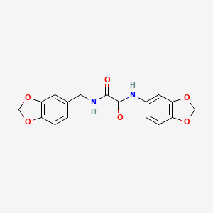 molecular formula C17H14N2O6 B2354249 N-(2H-1,3-benzodioxol-5-yl)-N'-[(2H-1,3-benzodioxol-5-yl)methyl]ethanediamide CAS No. 899748-67-5