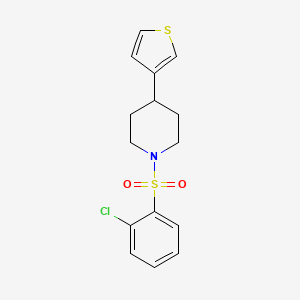 1-((2-Chlorophenyl)sulfonyl)-4-(thiophen-3-yl)piperidine