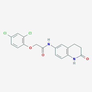 molecular formula C17H14Cl2N2O3 B2354269 2-(2,4-dichlorophenoxy)-N-(2-oxo-1,2,3,4-tetrahydroquinolin-6-yl)acetamide CAS No. 921914-81-0