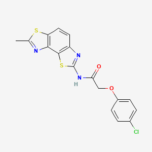 molecular formula C17H12ClN3O2S2 B2354275 2-(4-氯苯氧基)-N-(7-甲基-[1,3]噻唑并[5,4-e][1,3]苯并噻唑-2-基)乙酰胺 CAS No. 361482-14-6