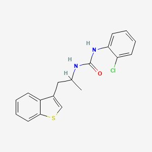 molecular formula C18H17ClN2OS B2354277 3-[1-(1-Benzothiophen-3-yl)propan-2-yl]-1-(2-chlorophenyl)urea CAS No. 2097920-36-8