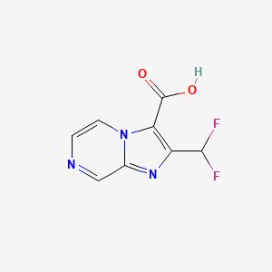 molecular formula C8H5F2N3O2 B2354278 2-(Difluoromethyl)imidazo[1,2-a]pyrazine-3-carboxylic acid CAS No. 2089257-19-0