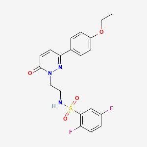 molecular formula C20H19F2N3O4S B2354285 N-(2-(3-(4-ethoxyphenyl)-6-oxopyridazin-1(6H)-yl)ethyl)-2,5-difluorobenzenesulfonamide CAS No. 921513-99-7