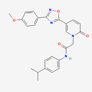 molecular formula C25H24N4O4 B2354323 N-(4-isopropylphenyl)-2-(5-(3-(4-methoxyphenyl)-1,2,4-oxadiazol-5-yl)-2-oxopyridin-1(2H)-yl)acetamide CAS No. 1251598-53-4