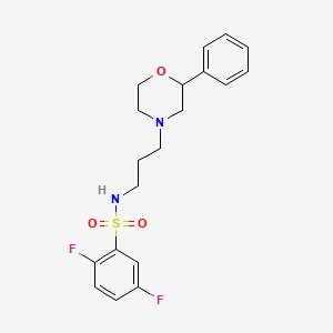 2,5-difluoro-N-(3-(2-phenylmorpholino)propyl)benzenesulfonamide