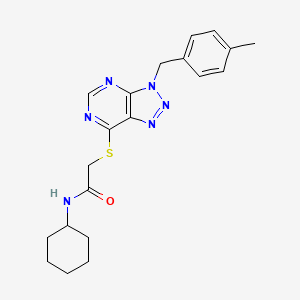 N-cyclohexyl-2-((3-(4-methylbenzyl)-3H-[1,2,3]triazolo[4,5-d]pyrimidin-7-yl)thio)acetamide