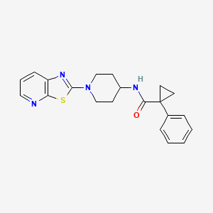 1-phenyl-N-(1-(thiazolo[5,4-b]pyridin-2-yl)piperidin-4-yl)cyclopropanecarboxamide
