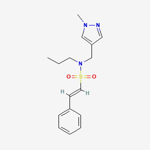 (E)-N-[(1-methylpyrazol-4-yl)methyl]-2-phenyl-N-propylethenesulfonamide