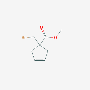 molecular formula C8H11BrO2 B2354362 Methyl 1-(bromomethyl)cyclopent-3-ene-1-carboxylate CAS No. 2287288-84-8