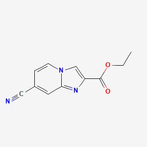 molecular formula C11H9N3O2 B2354371 7-Cyano-imidazo[1,2-a]pyridine-2-carboxylic acid ethyl ester CAS No. 1354555-26-2
