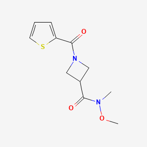 N-methoxy-N-methyl-1-(thiophene-2-carbonyl)azetidine-3-carboxamide