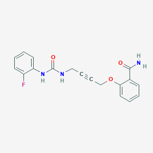 2-((4-(3-(2-Fluorophenyl)ureido)but-2-yn-1-yl)oxy)benzamide