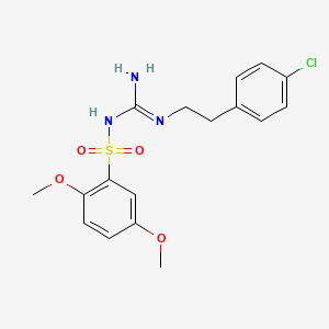 molecular formula C17H20ClN3O4S B2354379 N'-[2-(4-chlorophenyl)ethyl]-N-(2,5-dimethoxybenzenesulfonyl)guanidine CAS No. 869075-34-3