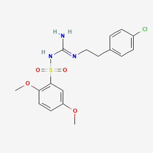 B2354379 N-(N-(4-chlorophenethyl)carbamimidoyl)-2,5-dimethoxybenzenesulfonamide CAS No. 869075-34-3