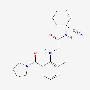 N-(1-cyanocyclohexyl)-2-{[2-methyl-6-(pyrrolidine-1-carbonyl)phenyl]amino}acetamide