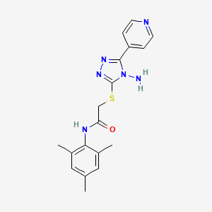 2-((4-amino-5-(pyridin-4-yl)-4H-1,2,4-triazol-3-yl)thio)-N-mesitylacetamide