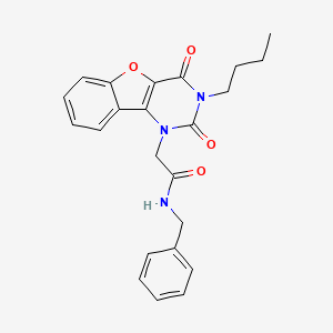 molecular formula C23H23N3O4 B2354399 N-benzyl-2-(3-butyl-2,4-dioxo-[1]benzofuro[3,2-d]pyrimidin-1-yl)acetamide CAS No. 887224-65-9