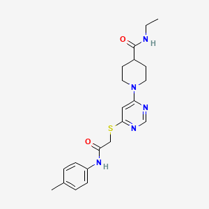 N-ethyl-1-(6-((2-oxo-2-(p-tolylamino)ethyl)thio)pyrimidin-4-yl)piperidine-4-carboxamide