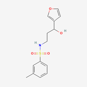 N-(3-(furan-3-yl)-3-hydroxypropyl)-3-methylbenzenesulfonamide