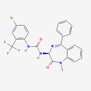 1-(1-methyl-2-oxo-5-phenyl-2,3-dihydro-1H-1,4-diazepin-3-yl)-3-(4-bromo-2-trifluorophenyl)urea